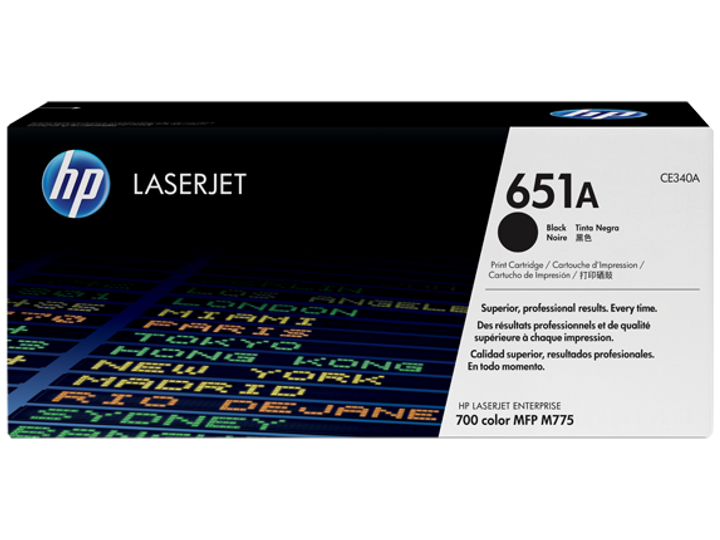 Original HP 651A CE340A black toner cartridge